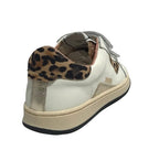 Scarpe bambino 2B12 sneaker con strap Babysuprime-W74 pelle bianco/leo ZS25QB07