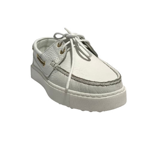 Scarpe donna Borbonese mocassino in pelle white/OP natural DS25BO04 91040022