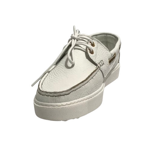 Scarpe donna Borbonese mocassino in pelle white/OP natural DS25BO04 91040022
