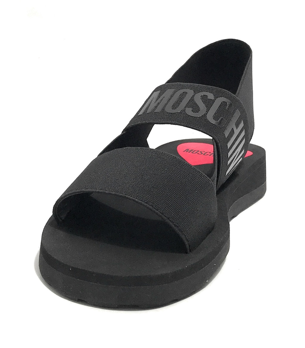 Sandalo donna Love Moschino in tessuto nero DS25MO08 JA16033