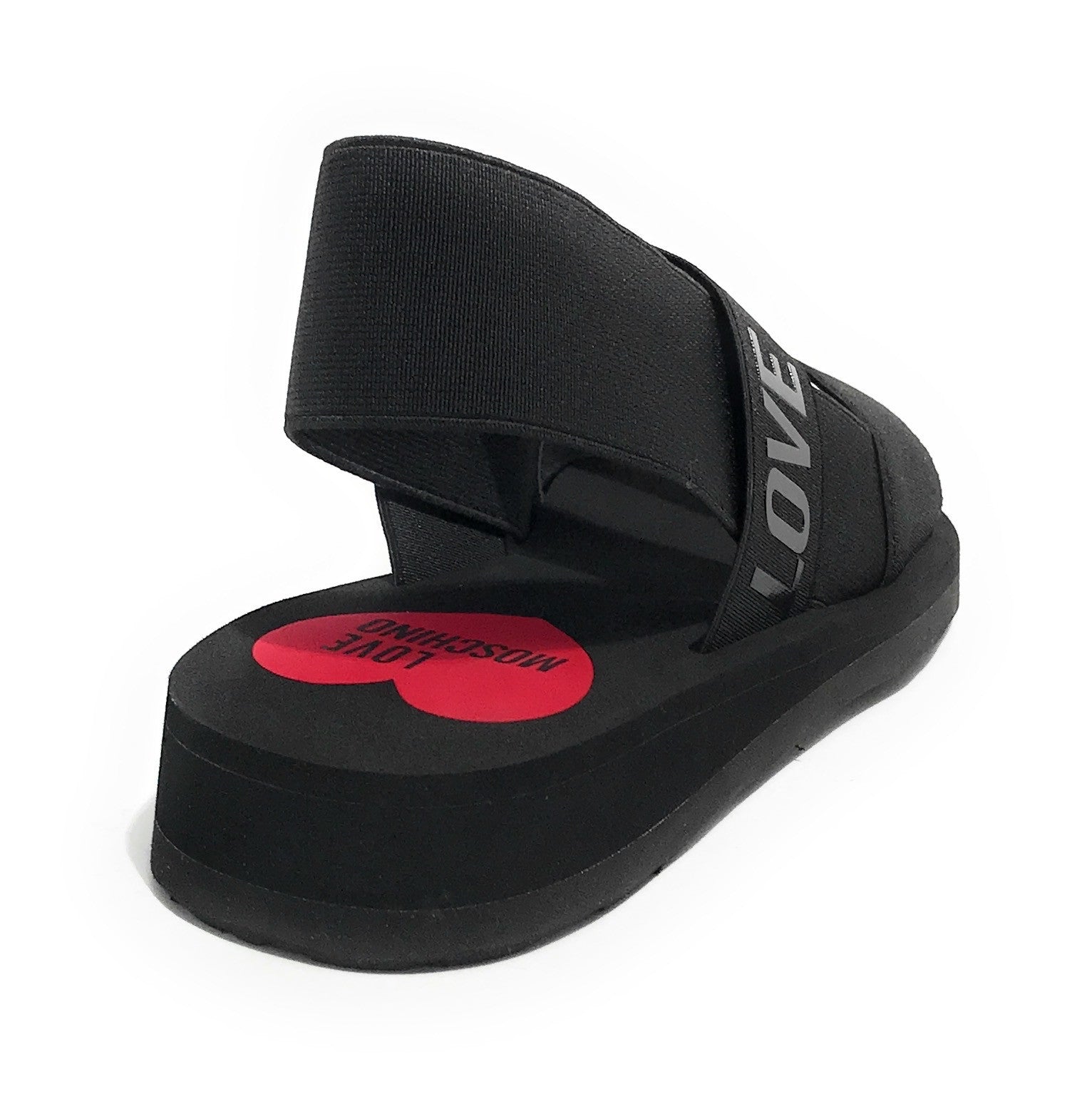 Sandalo donna Love Moschino in tessuto nero DS25MO08 JA16033