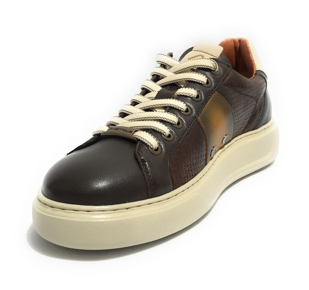 Scarpe uomo Ambitious 13296-6175AM sneaker  brown combi pelle US24AM19