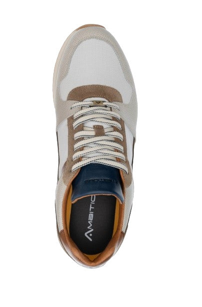 Scarpe uomo Ambitious 11240 sneaker running grey/ white/ camel US24AM09