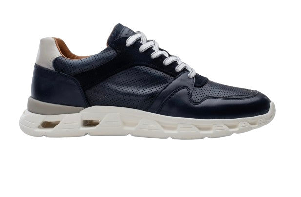 Scarpe uomo Ambitious 13448A sneakers in pelle blu navy US24AM06