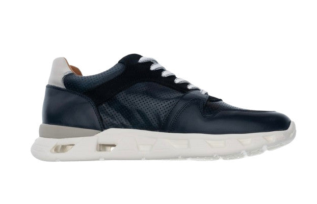 Scarpe uomo Ambitious 13448A sneakers in pelle blu navy US24AM06