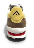 Scarpe uomo Ambitious 12677 sneaker running taupe/ white/ blue pelle US23AM14