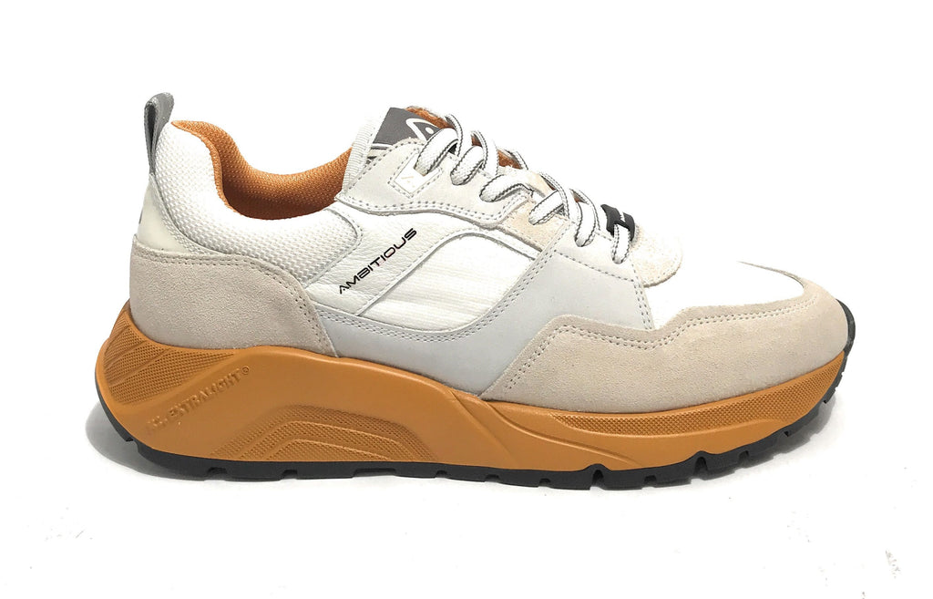 Scarpe uomo Ambitious sneaker pelle scamosciata offwhite U25AM11 13395A-1356AM