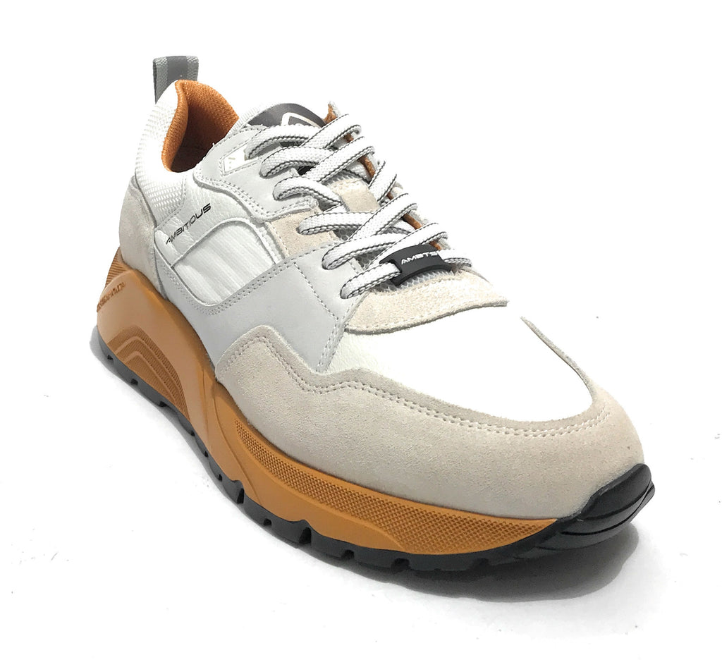 Scarpe uomo Ambitious sneaker pelle scamosciata offwhite U25AM11 13395A-1356AM