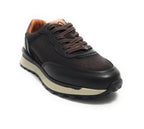 Scarpe uomo Ambitious sneaker pelle e tessuto testa di moro U25AM21 13689-6565AM