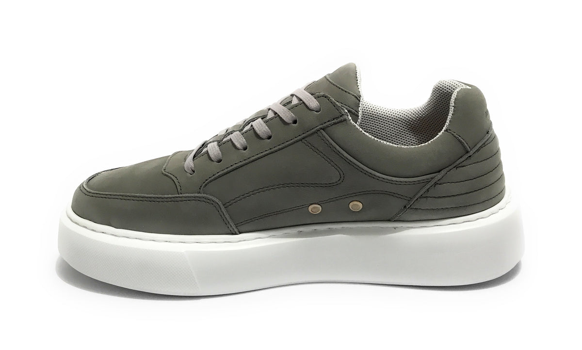 Scarpe uomo Ambitious 12016 sneaker in pelle scamosciata grigio tundra US22AM01