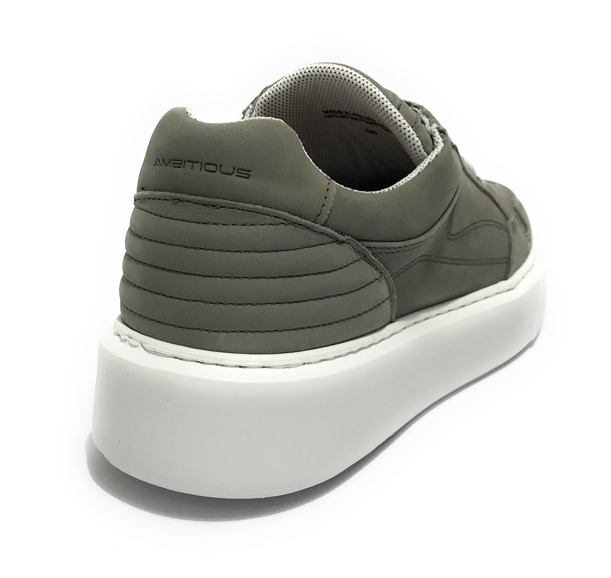 Scarpe uomo Ambitious 12016 sneaker in pelle scamosciata grigio tundra US22AM01