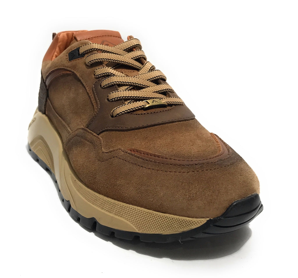Scarpe uomo Ambitious sneaker pelle scamosciata tobacco U25AM03 13422A-7132AM