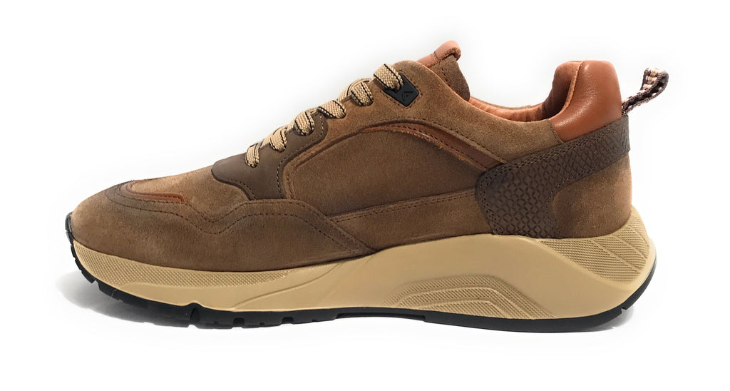 Scarpe uomo Ambitious sneaker pelle scamosciata tobacco U25AM03 13422A-7132AM