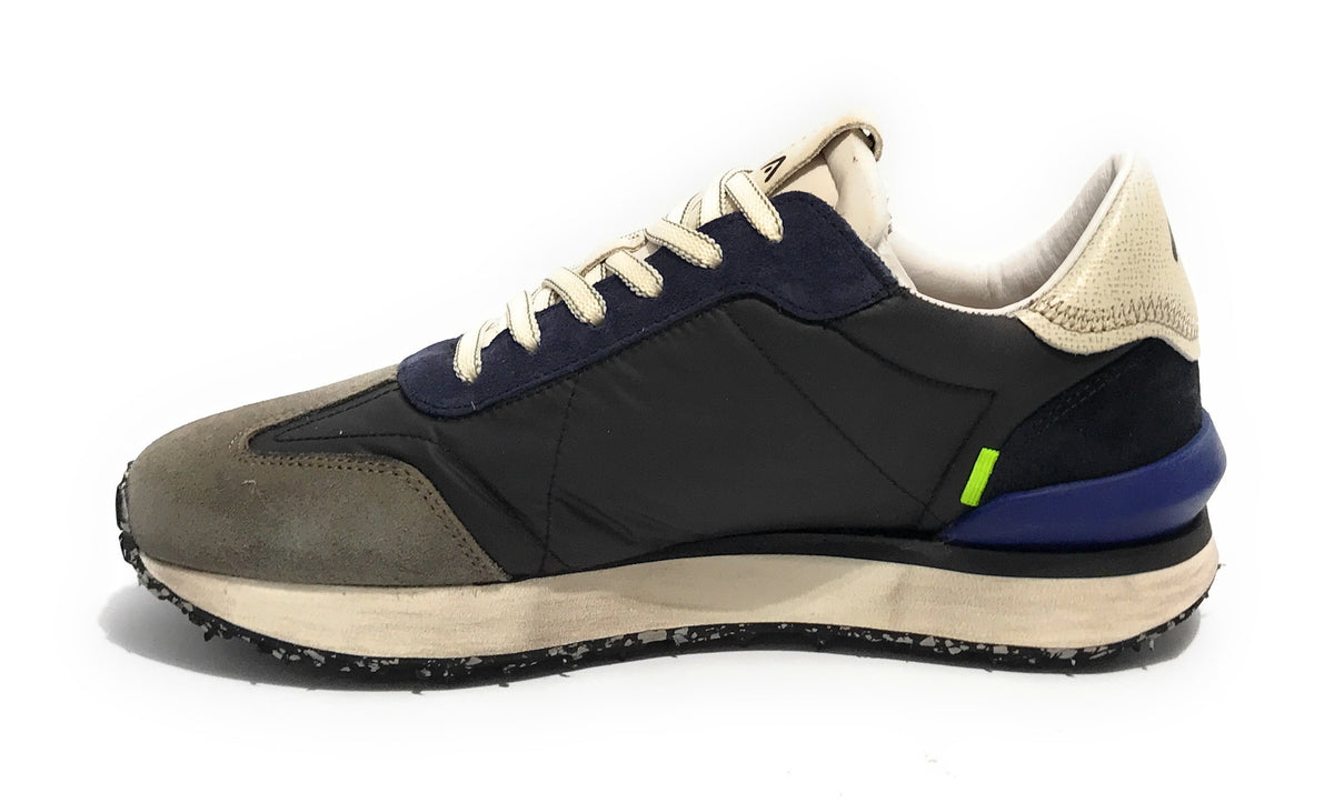 Scarpe uomo Ambitious 11538 sneaker running taupe / blu U24AM12