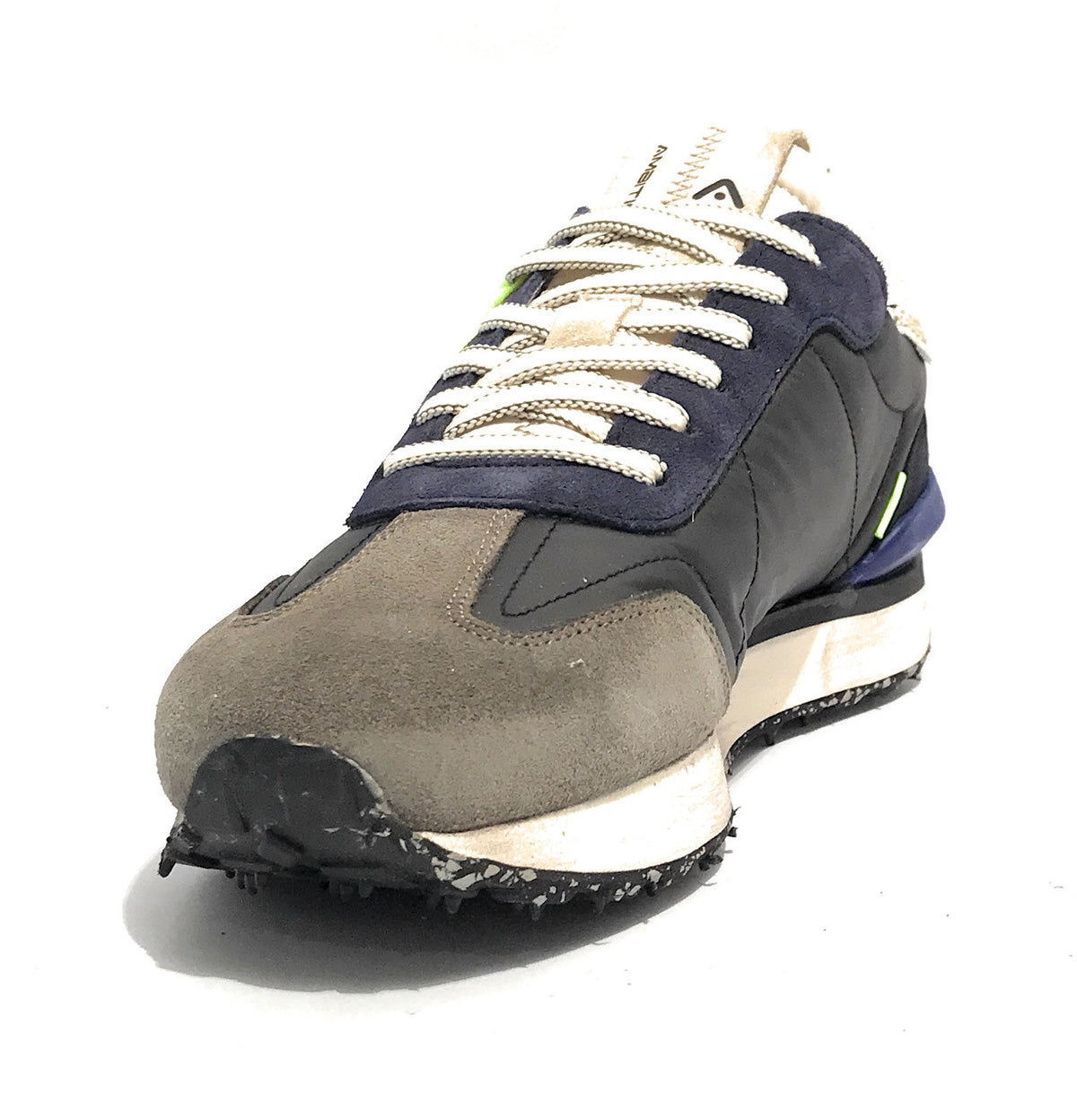 Scarpe uomo Ambitious 11538 sneaker running taupe / blu U24AM12