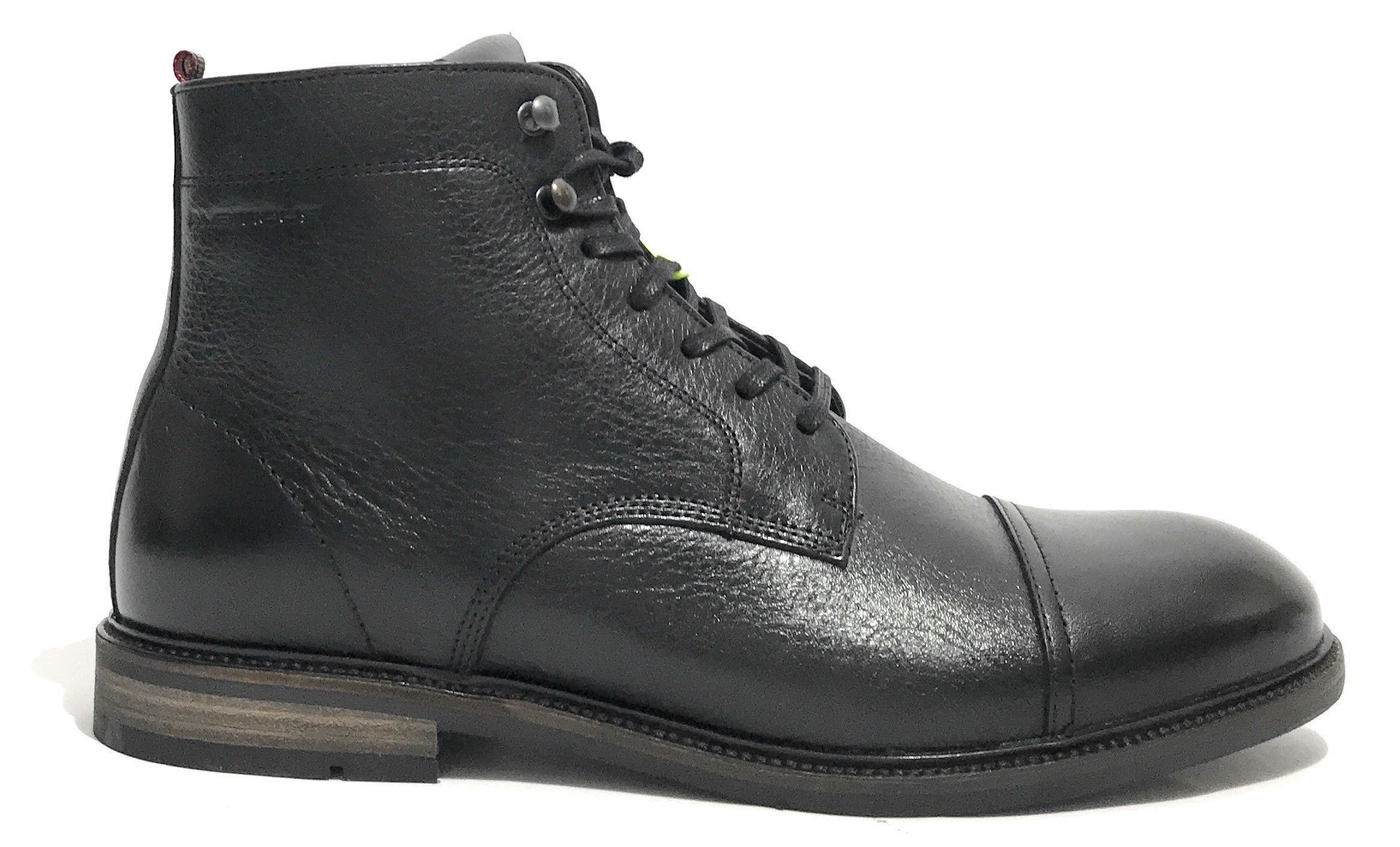 Scarpe uomo Ambitious 13063 polacchino stringato in pelle black U24AM21