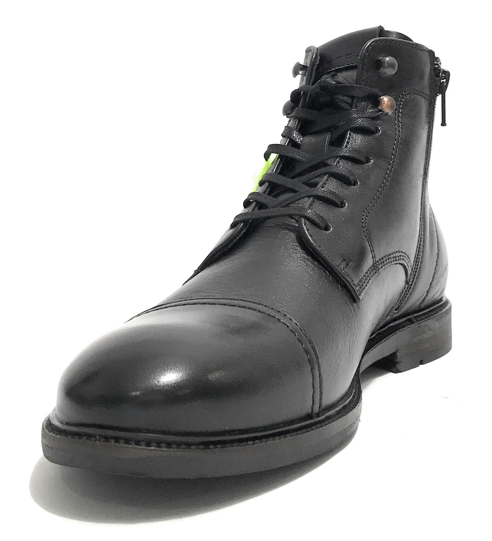 Scarpe uomo Ambitious 13063 polacchino stringato in pelle black U24AM21