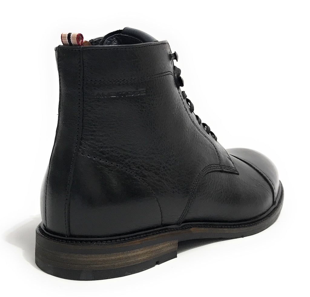 Scarpe uomo Ambitious 13063 polacchino stringato in pelle black U24AM21