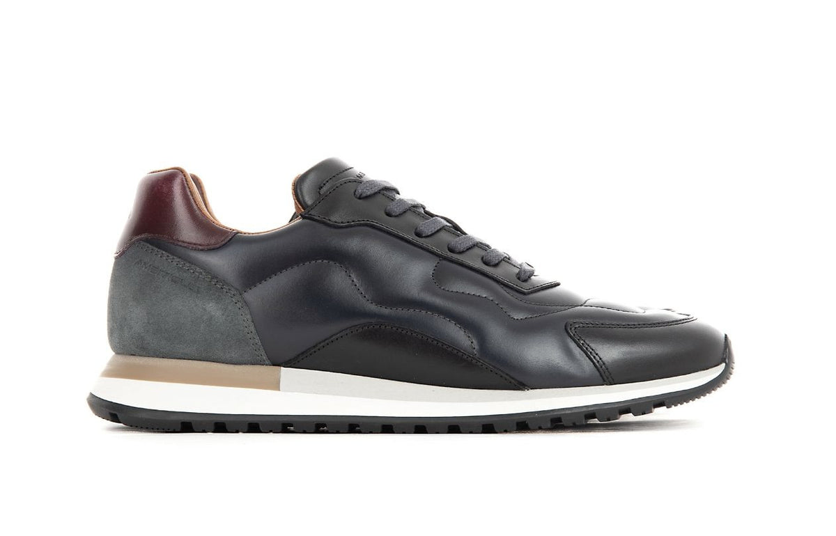 Scarpe uomo Ambitious sneaker pelle black U25AM14 12439_6335AM