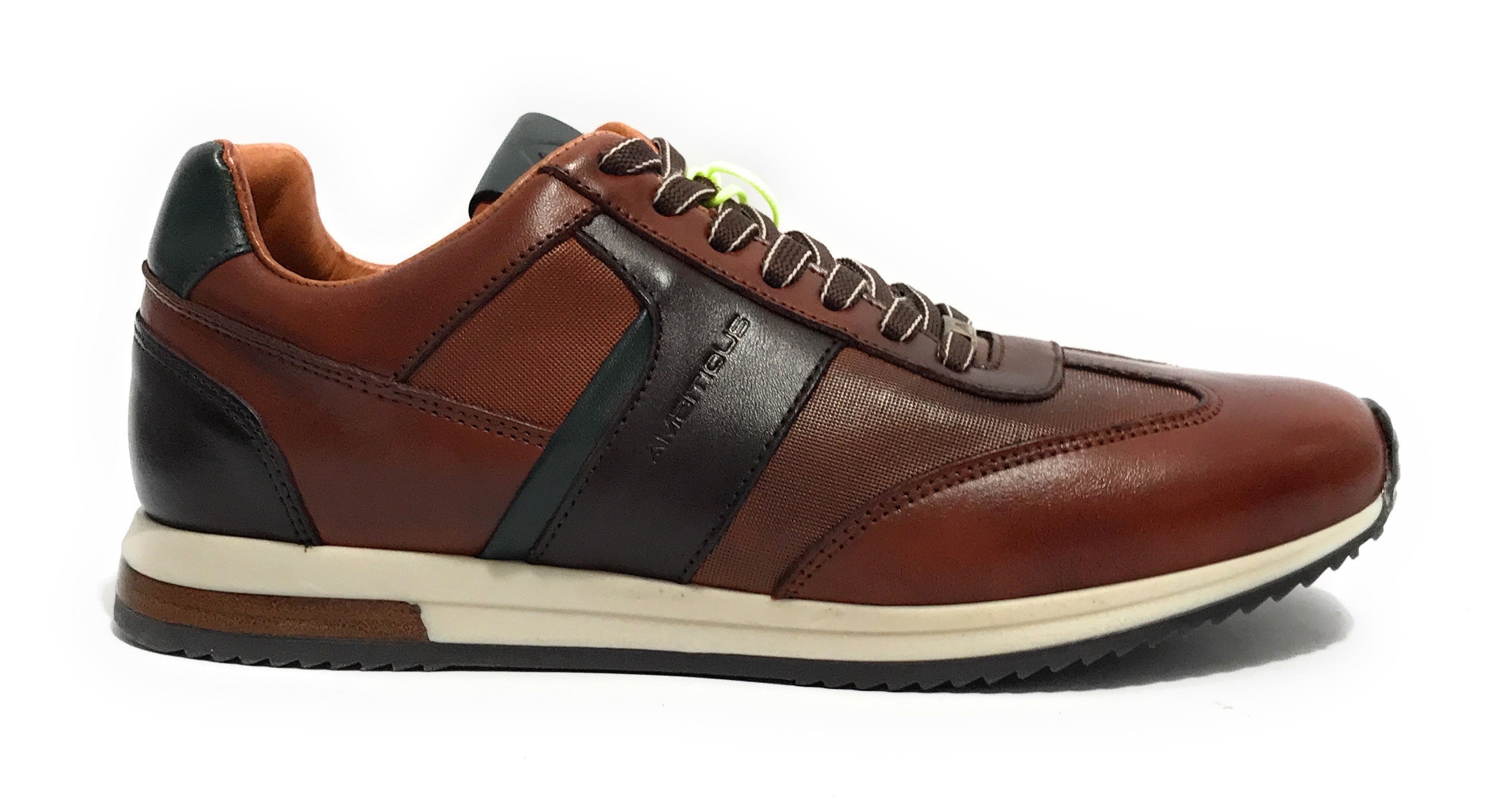 Scarpe uomo Ambitious 11721 sneaker running cognac combi pelle U24AM07