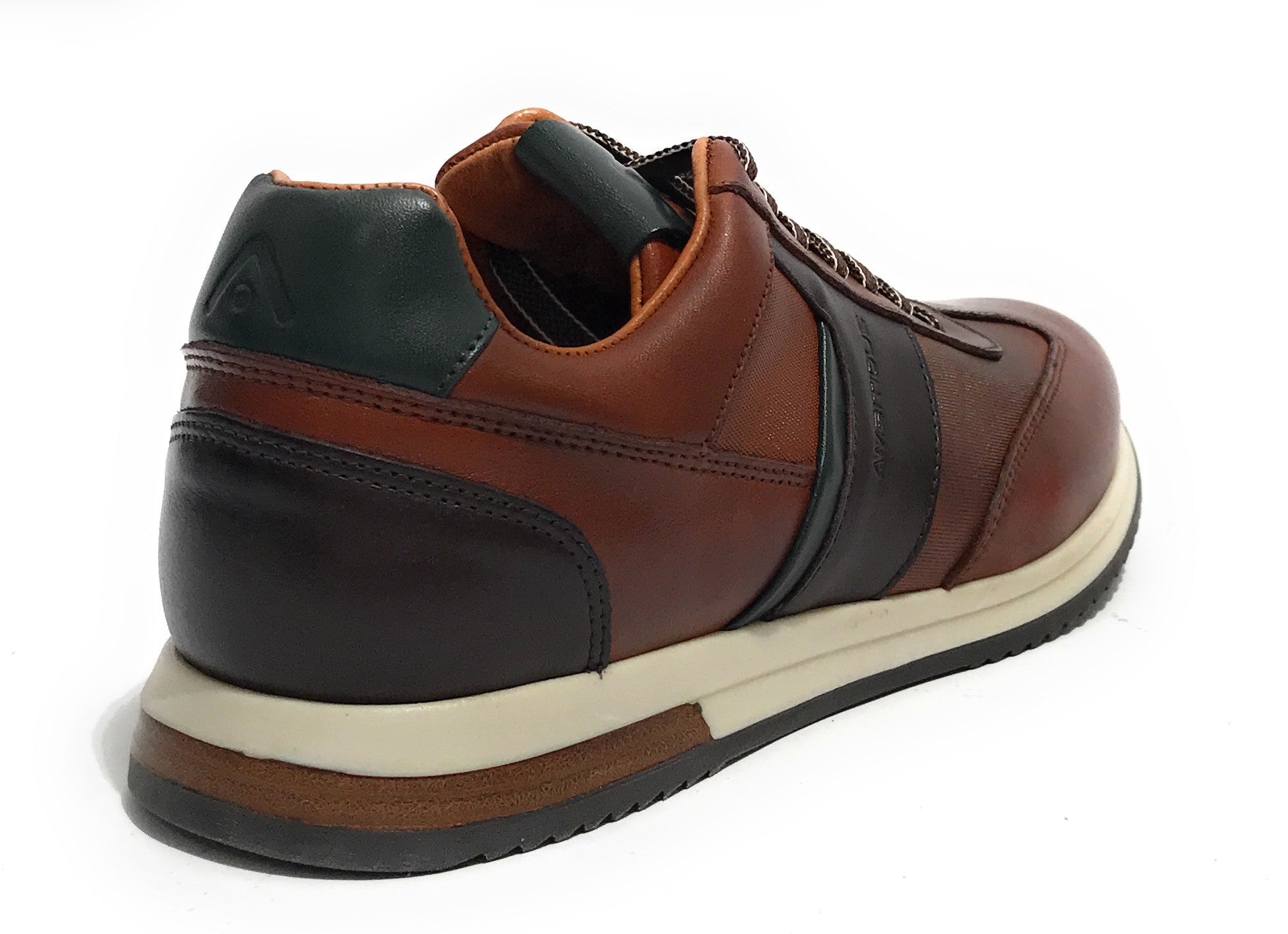 Scarpe uomo Ambitious 11721 sneaker running cognac combi pelle U24AM07