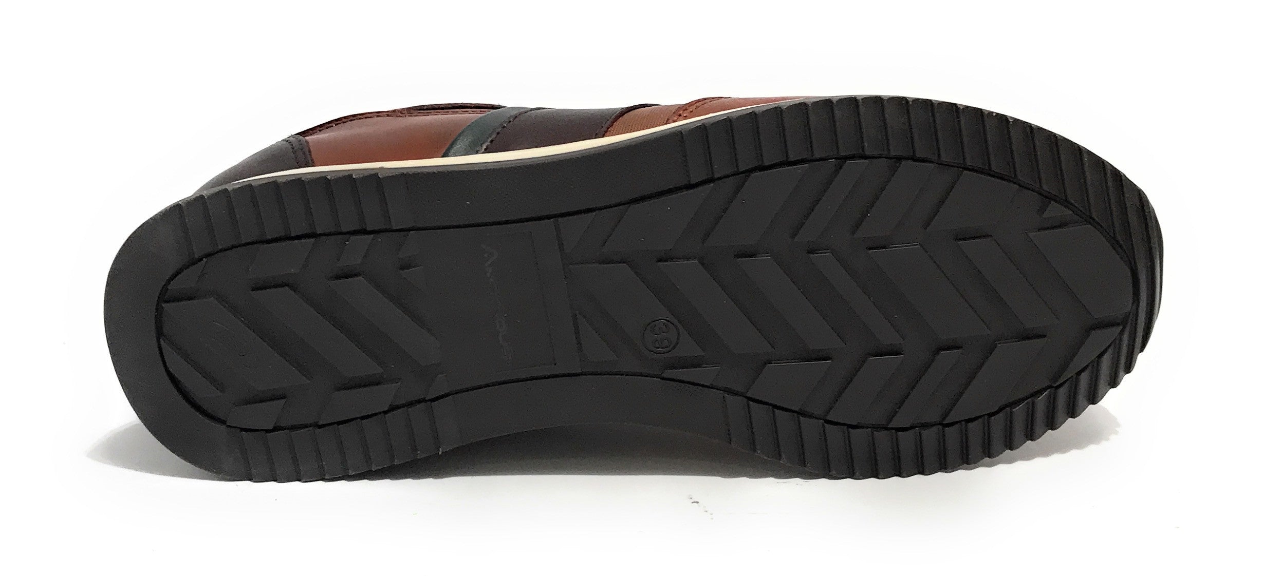 Scarpe uomo Ambitious 11721 sneaker running cognac combi pelle U24AM07
