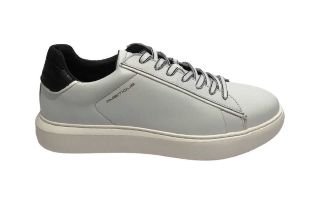 Scarpe uomo Ambitious 11677D sneaker bianco/ nero U24AM15