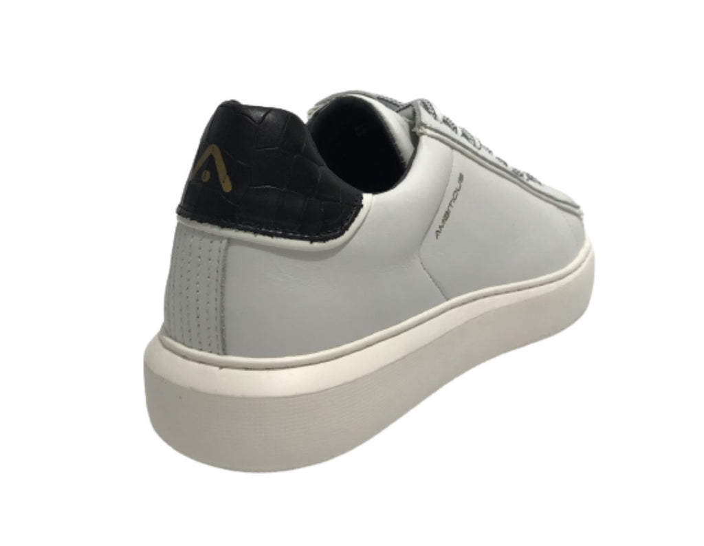 Scarpe uomo Ambitious 11677D sneaker bianco/ nero U24AM15