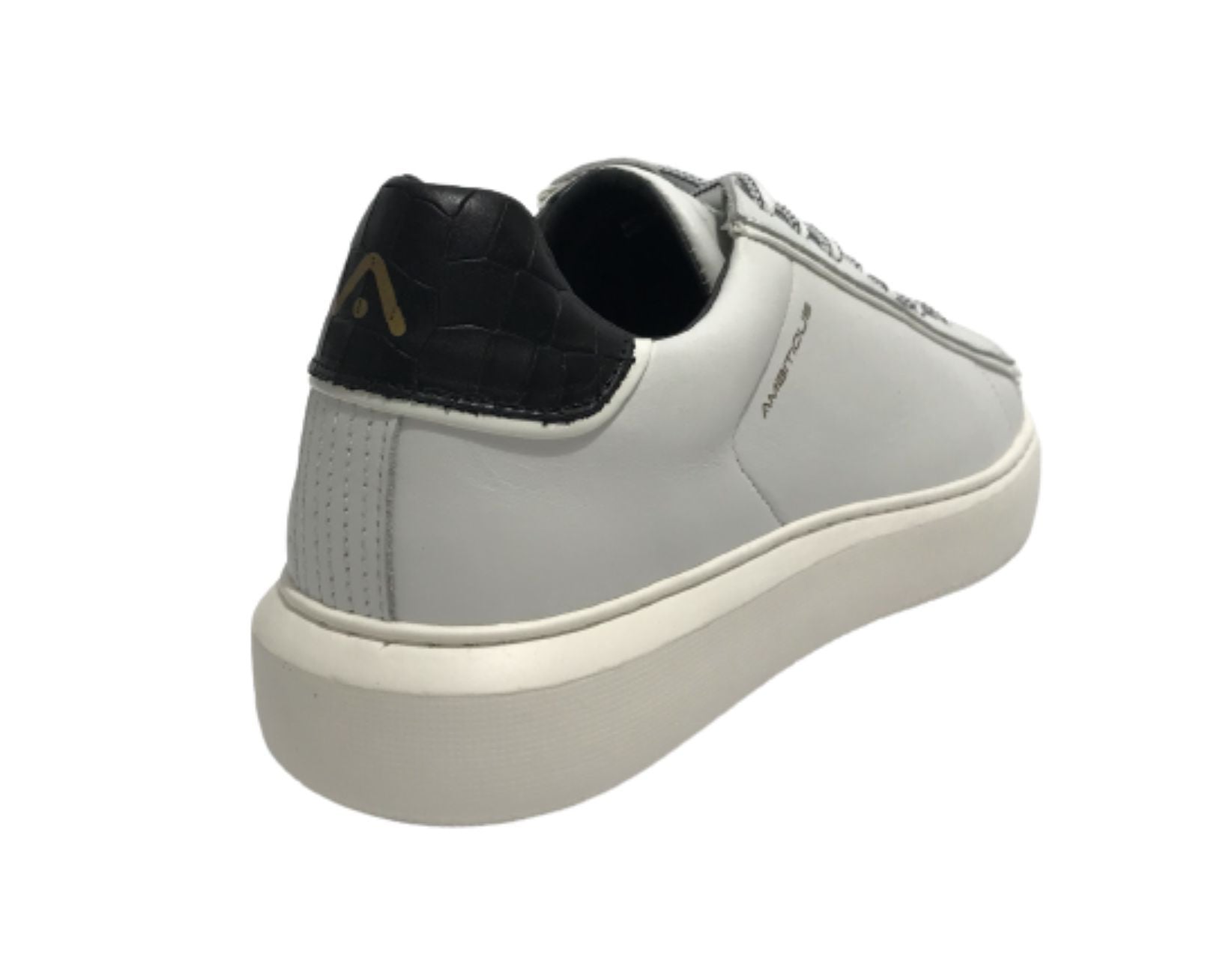 Scarpe uomo Ambitious 11677D sneaker bianco/ nero U24AM15