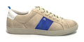 Scarpe uomo Ambitious sneaker 10398B in pelle scamociata beige/ white/ royal blu US21AM04