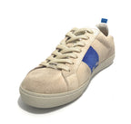 Scarpe uomo Ambitious sneaker 10398B in pelle scamociata beige/ white/ royal blu US21AM04