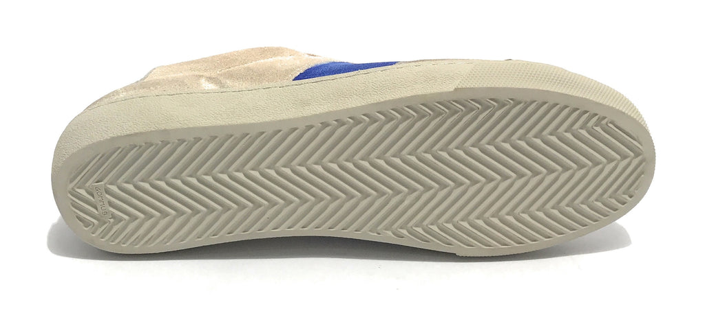 Scarpe uomo Ambitious sneaker 10398B in pelle scamociata beige/ white/ royal blu US21AM04