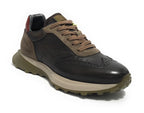 Scarpe uomo Ambitious 11752A sneaker running nero combi pelle/ nylon U24AM02