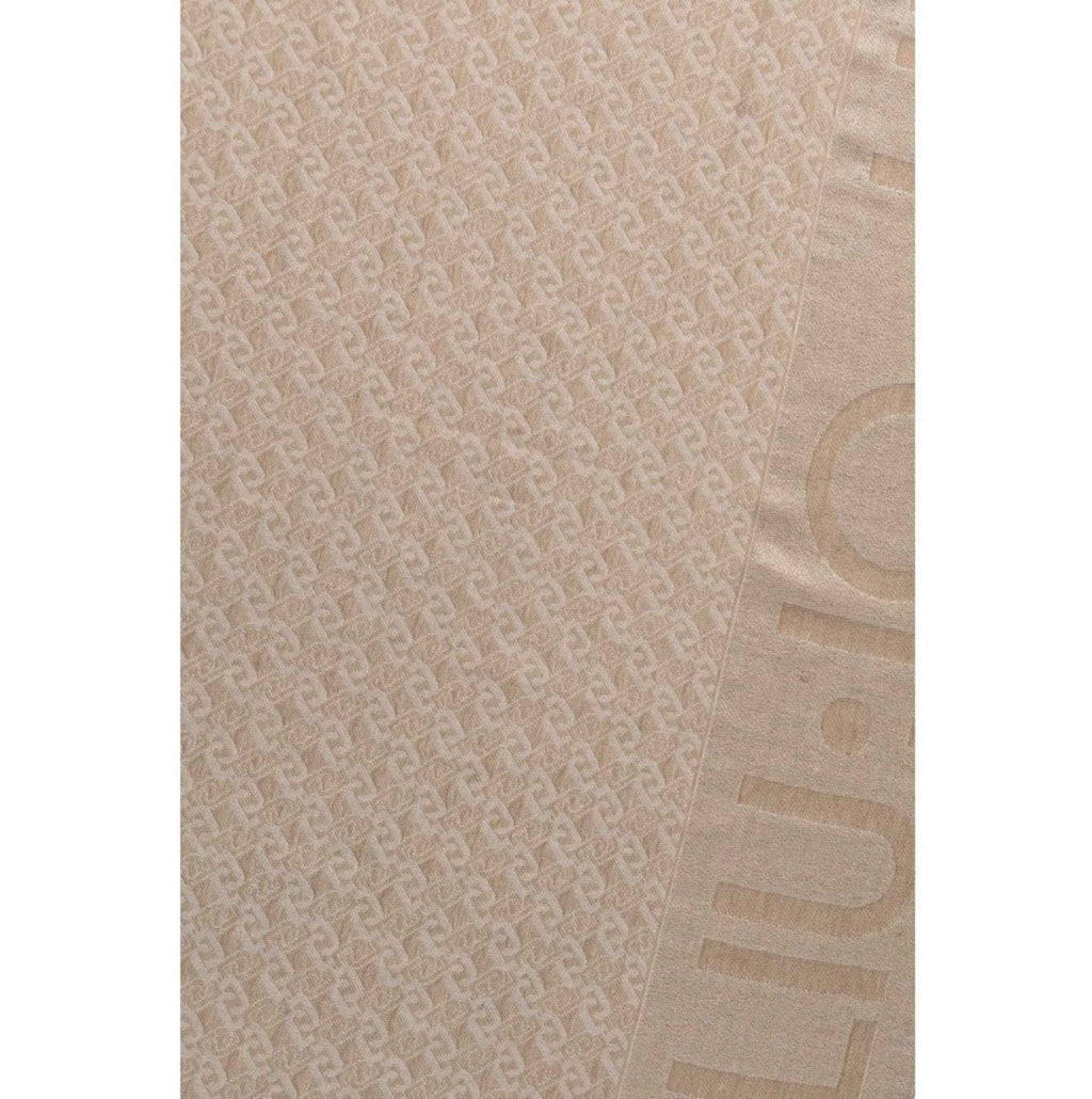 Sciarpa Liu Jo donna stola jacquard logo cammello CS25LJ09 2A5004 T0300