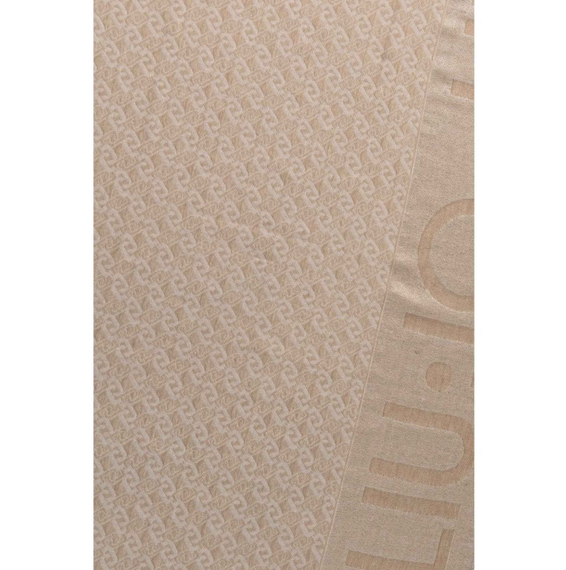 Sciarpa Liu Jo donna stola jacquard logo cammello CS25LJ09 2A5004 T0300