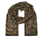 Sciarpa Liu Jo donna stola jacquard logo animalier CS25LJ07 2A5003 T0300