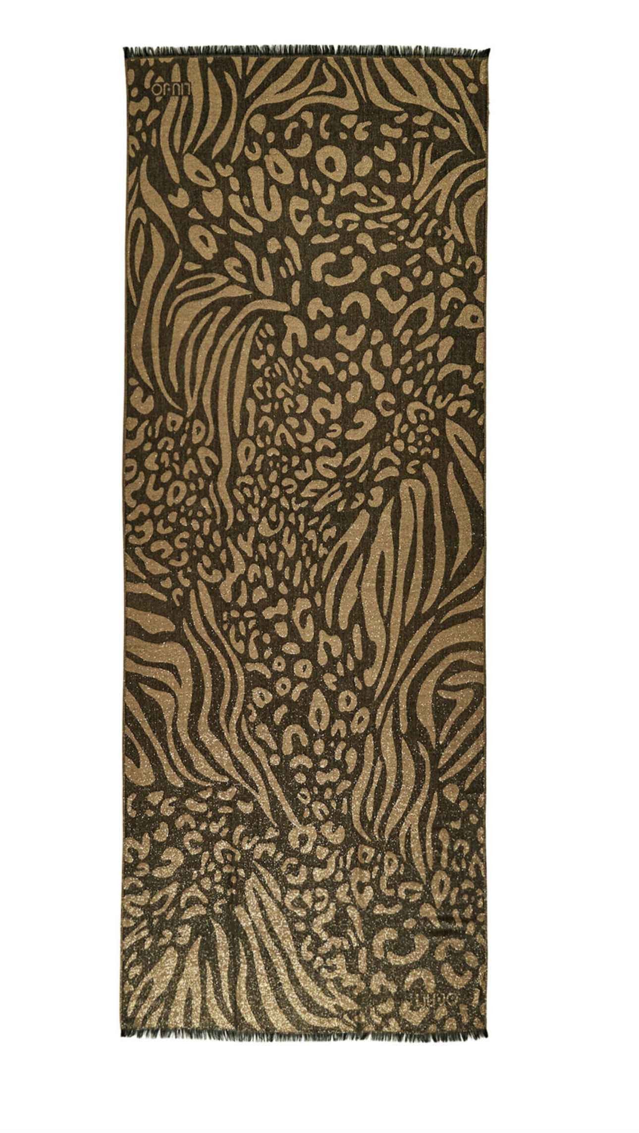 Sciarpa Liu Jo donna stola jacquard logo animalier CS25LJ07 2A5003 T0300