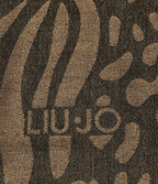 Sciarpa Liu Jo donna stola jacquard logo animalier CS25LJ07 2A5003 T0300