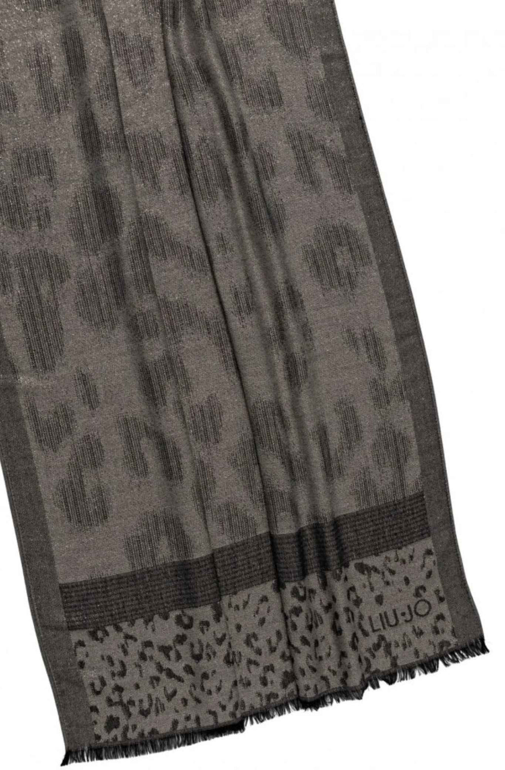 Sciarpa Liu Jo donna stola jacquard logo animalier CS25LJ06 2A5003 T0300