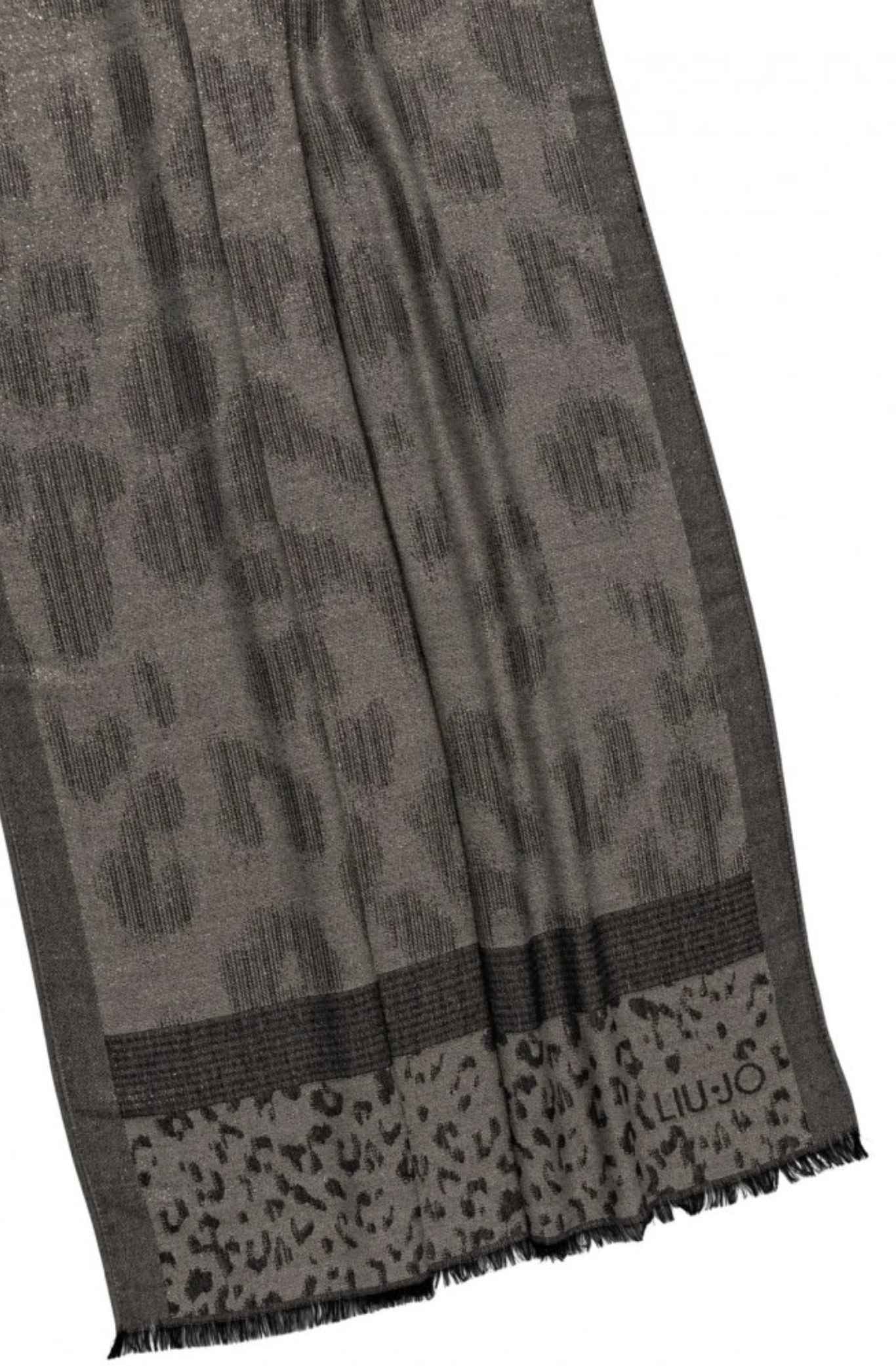 Sciarpa Liu Jo donna stola jacquard logo animalier CS25LJ06 2A5003 T0300