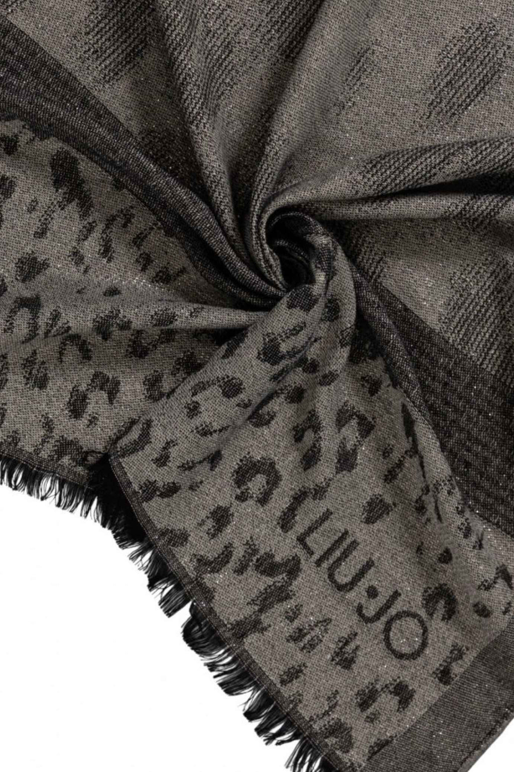 Sciarpa Liu Jo donna stola jacquard logo animalier CS25LJ06 2A5003 T0300