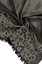 Sciarpa Liu Jo donna stola jacquard logo animalier CS25LJ06 2A5003 T0300