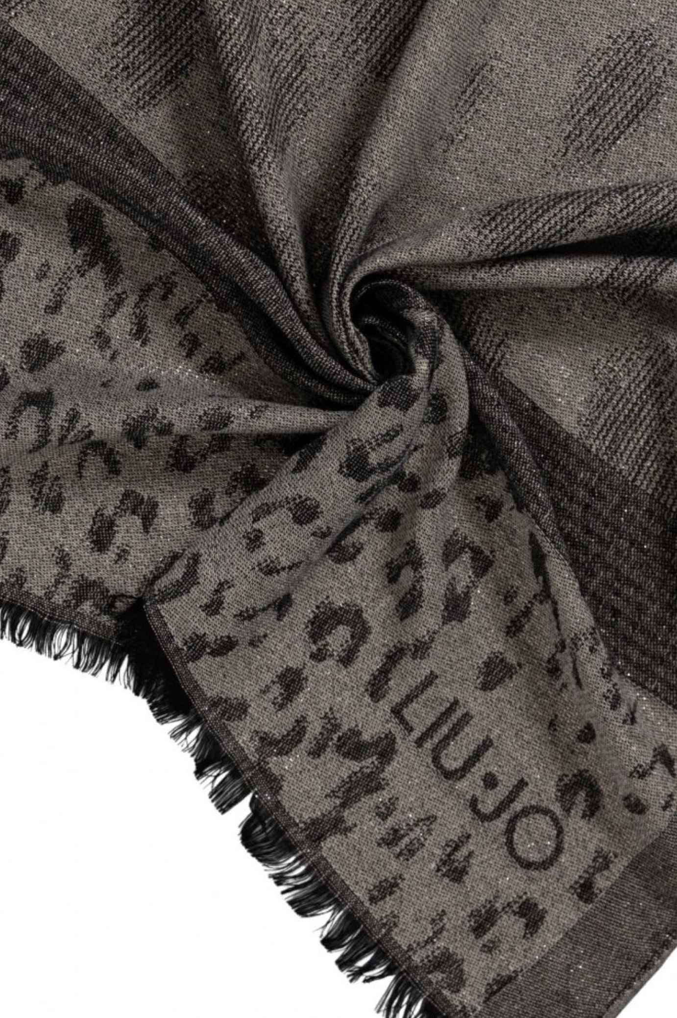 Sciarpa Liu Jo donna stola jacquard logo animalier CS25LJ06 2A5003 T0300