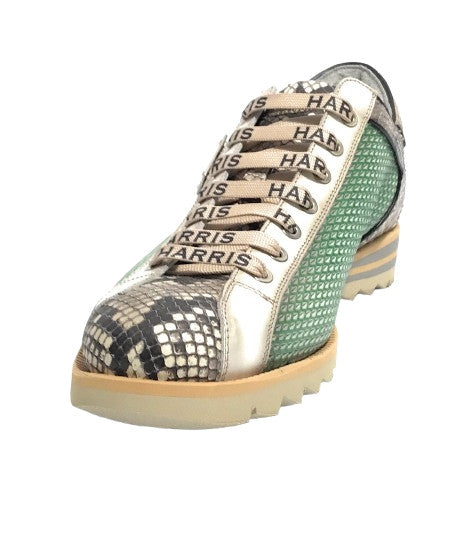 Scarpe uomo Harris sneaker pelle roccia opaco/ jingo bianco sfumato verde U17HA217 2817