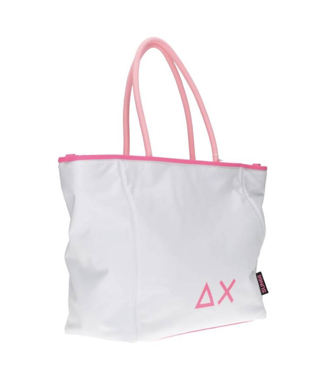 Borsa donna Sun 68 medium nylon bag bianco BS25SU01 Z35255