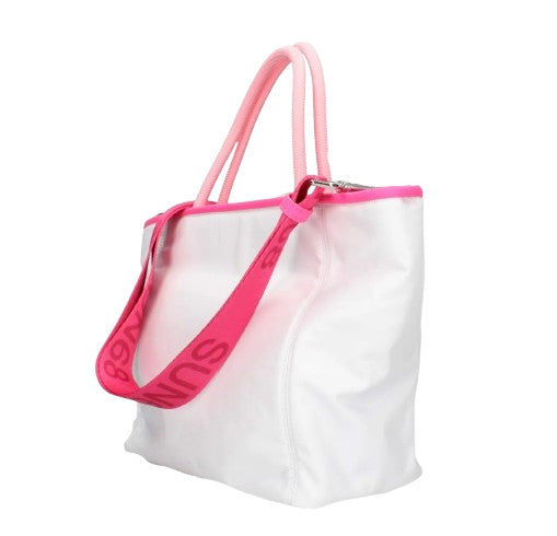 Borsa donna Sun 68 small nylon bag bianco BS25SU03 Z35254