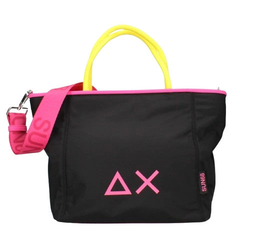 Borsa donna Sun 68 small nylon bag nero BS25SU02 Z35254