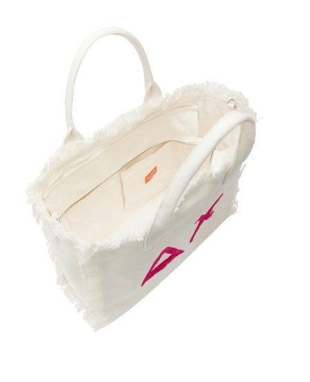 Borsa donna Sun 68 Canvas beach big bag bianco BS25SU22 X35220