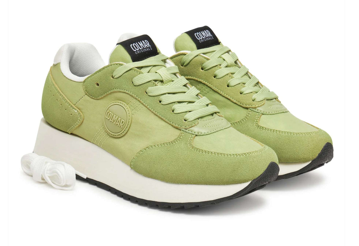 Scarpe donna Colmar sneaker Travis one high outsole 233 sage green DS25CO02