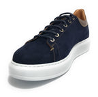 Scarpe uomo Harris Sport sneakers in pelle scamosciata ink blue/ shade lino U17HA191 PAUL/22